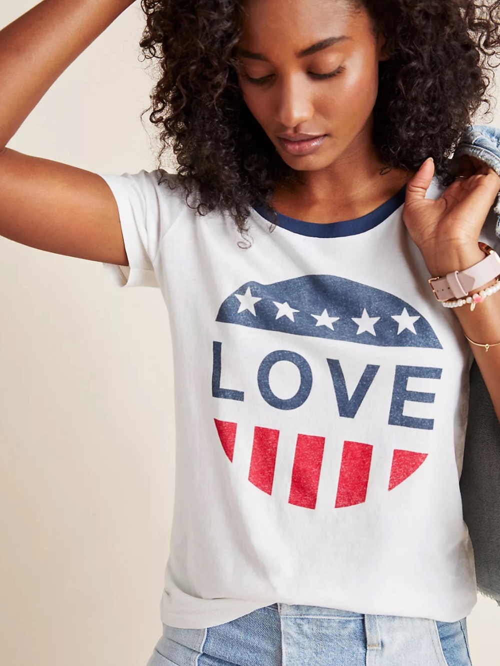Sol Angeles LOVE Graphic Ringer Tee